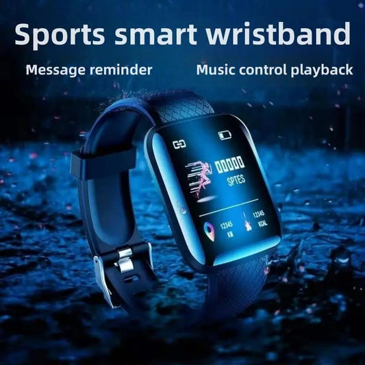 Smart Watch Sport Fitness Bracelet Control Music Message Display Pedometer Bluetooth Connect Smartwatch 116 Alarm Clock Weather