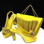 Italian gold Shoes And Bag Sets For Evening Party HTY1-1