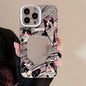 Snake Graphic Plating Mirror Wave Pattern Shockproof Bumper Cover Phone Case