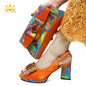 Italian Design Shoes Matching Bag Set