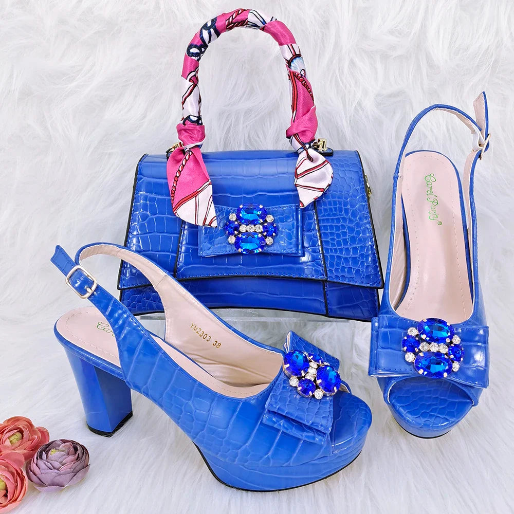 New Arrival Shoes and Bag Set African Sets HFG1-29