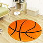Soccer Rug Soft and Comfy Sports Themed Round Area Rugs Bedroom Living Room Carpet, Soccer Themed Room for Kids Bedroom