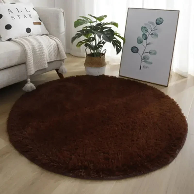Living Room Rugs Aesthetic Bedroom Round Carpet Decoration Furry Comfort Carpet  Home Decor Pink Foot Mat Area Rug 2023 New