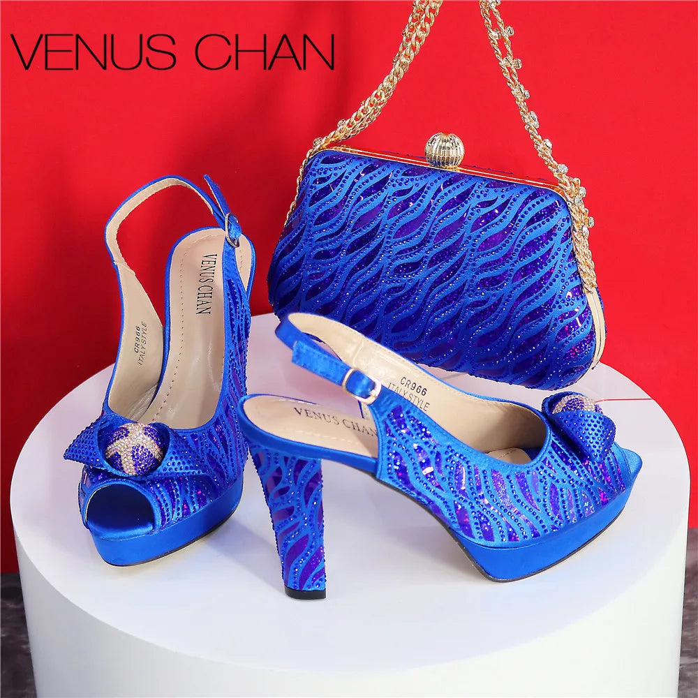 New Fashionable Ladies Shoes Matching Bag Set