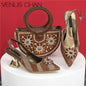 Italian Design Evening Bag Paired With Handmade Petal Shoes