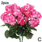 Artificial Geranium Red Pink Flowers Plant Artificial Flower Silk Fake Hydrangea Begonia Flower Home Office Wedding Decoration
