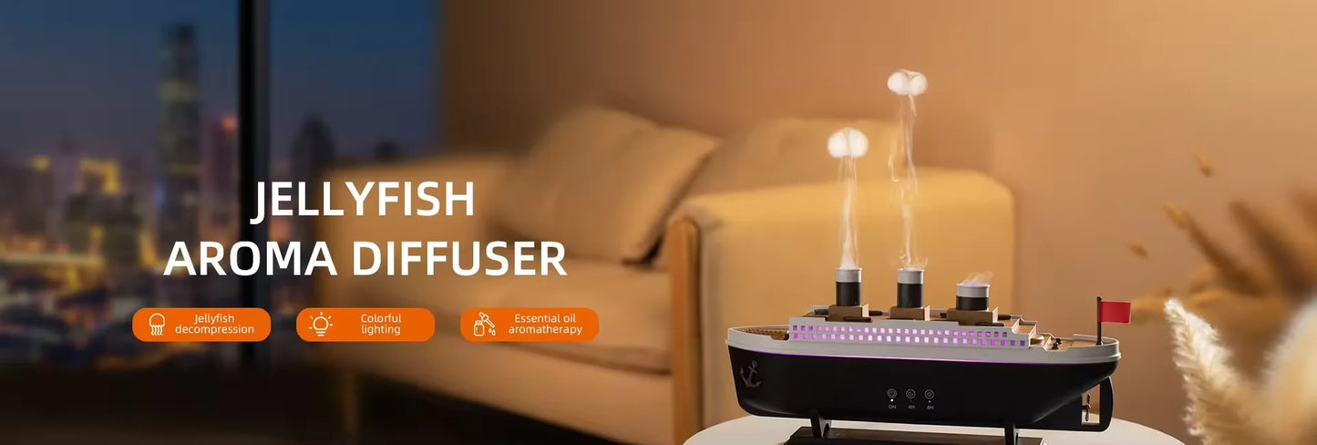 Jellyfish Aroma Diffuser | 250ml | 7 Color Lights & Remote