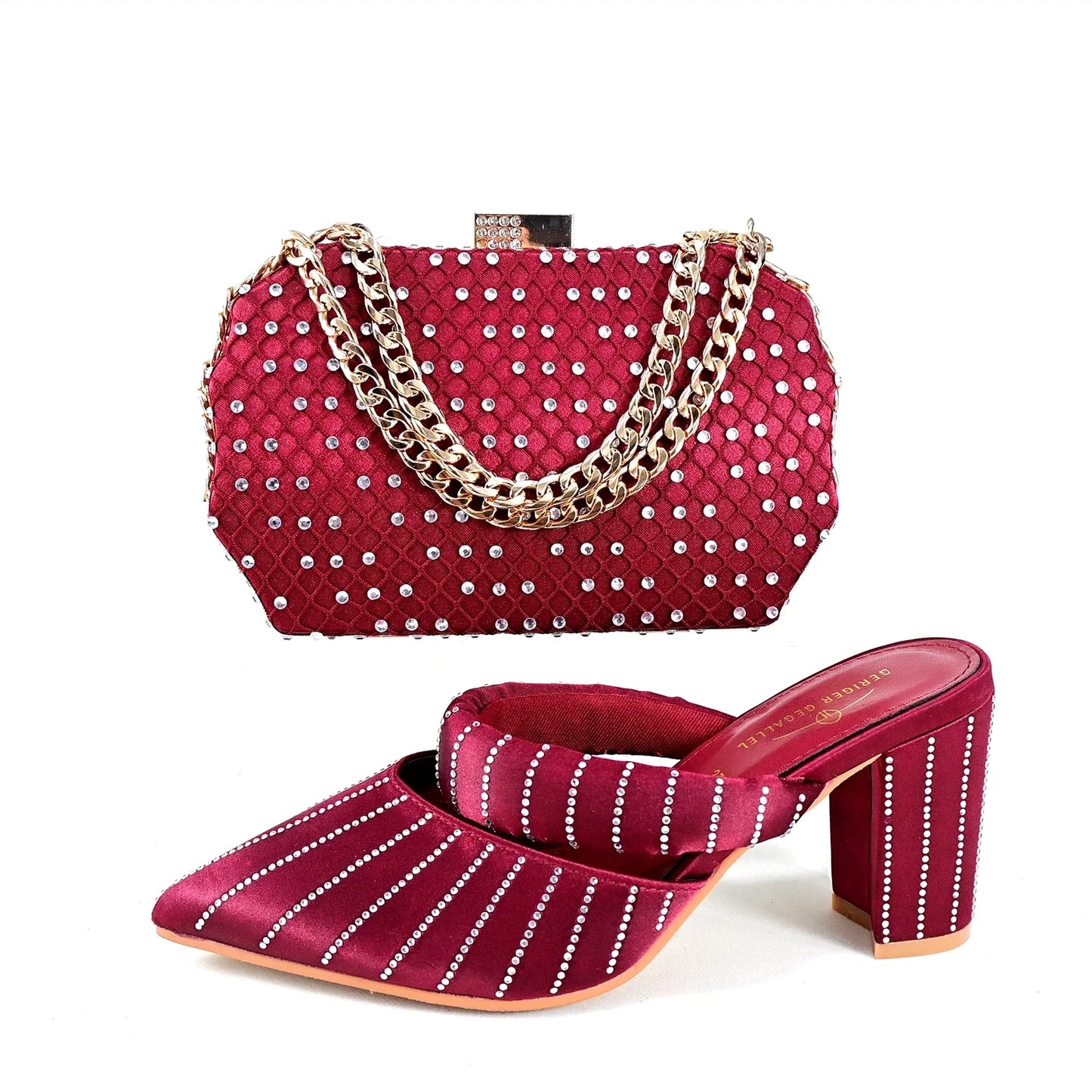 Newest Hot Selling Ladies Shoes Matching Bag Set TR1-2