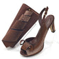 Newest INS Style Ladies Shoes And Bag Set
