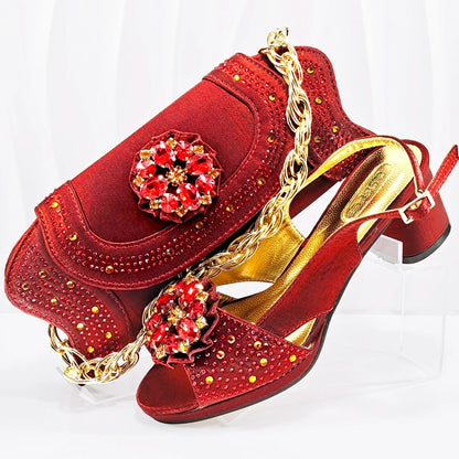 New Arrival Wedding Shoes and Bag Set HMP1-17