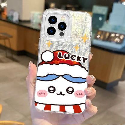 Cute Chiikawas Hachiwares Christmas Gradient Phone Case