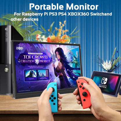 17.3Inch Portable Monitor External Display LCD Screen PC Gamer HDMI-compatible Switch Xbox PS4/PS5 Laptop Display Gaming Monitor