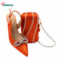 High-Quality Ladies Sandal Shoes Matching Bag Set