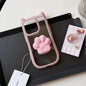 Cute 3D Cat Ear Claw Grip Tok Holder Phone Case