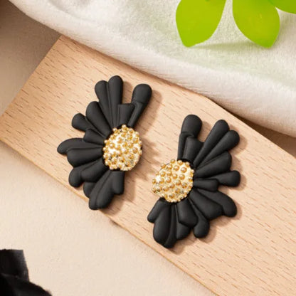 Simple Colorful  Flower Stud Earrings