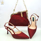 Fashion Shoulder Bag and Strap High Heels Set