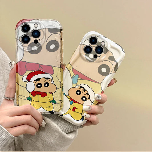 Cute Crayon Shin-chan Christmas Phone Case