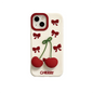 3D Bow Cherry Pendant Shockproof Cover Cartoon Shatter Silicone Soft Phone Case