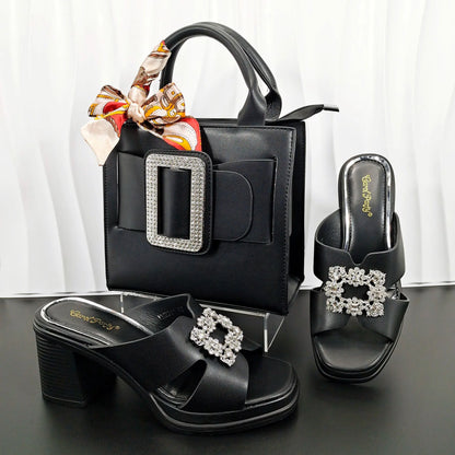 Woman Summer Toe Sandals and Bag set