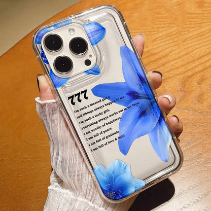 Vibrant Flower Lily Print Clear Cover Soft Phone Case