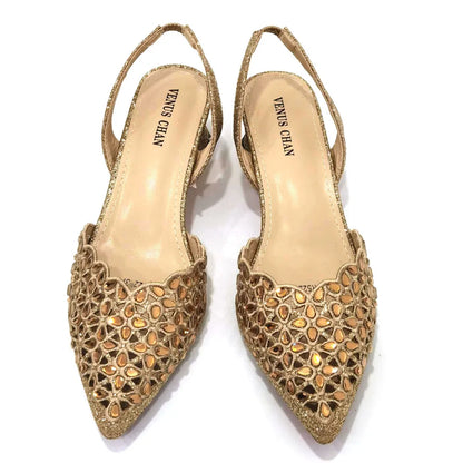 New Low Heel Pointed-Toe Shoes and Bags Set