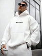 Devotee Letter Printed Hoodie - Trendy Sportswear
