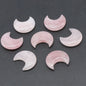 1pc Natural Stone Rose Quartz Amethyst Moon Carving Aura Healing Mineral Gem Home Decoration Ornament Gift