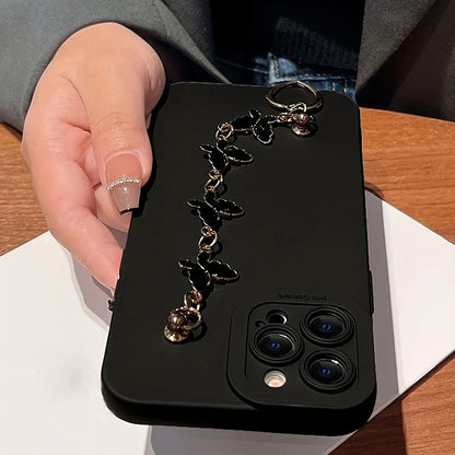 Black White Butterfly Chain Phone Case