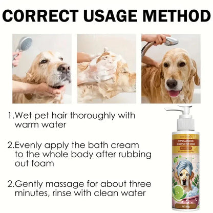 Pet Shampoo - Neutral Deep Cleansing Pet Bathing with Fresh Fragrance, Moisturizing, Removing Odor, Suitable for Cats and Dogs, Keeping Clean Hair, Smooth and Shiny