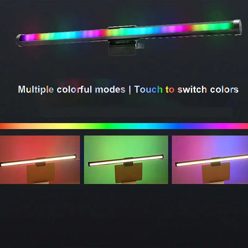 RGB Monitor Light Bar Computer Screen Hanging Lights Atmosphere Table Lamp Reading Night Lights Gaming Monitor Dimming Lights