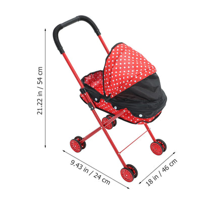 Baby Doll Stroller Toy - Realistic Play Stroller for Kids