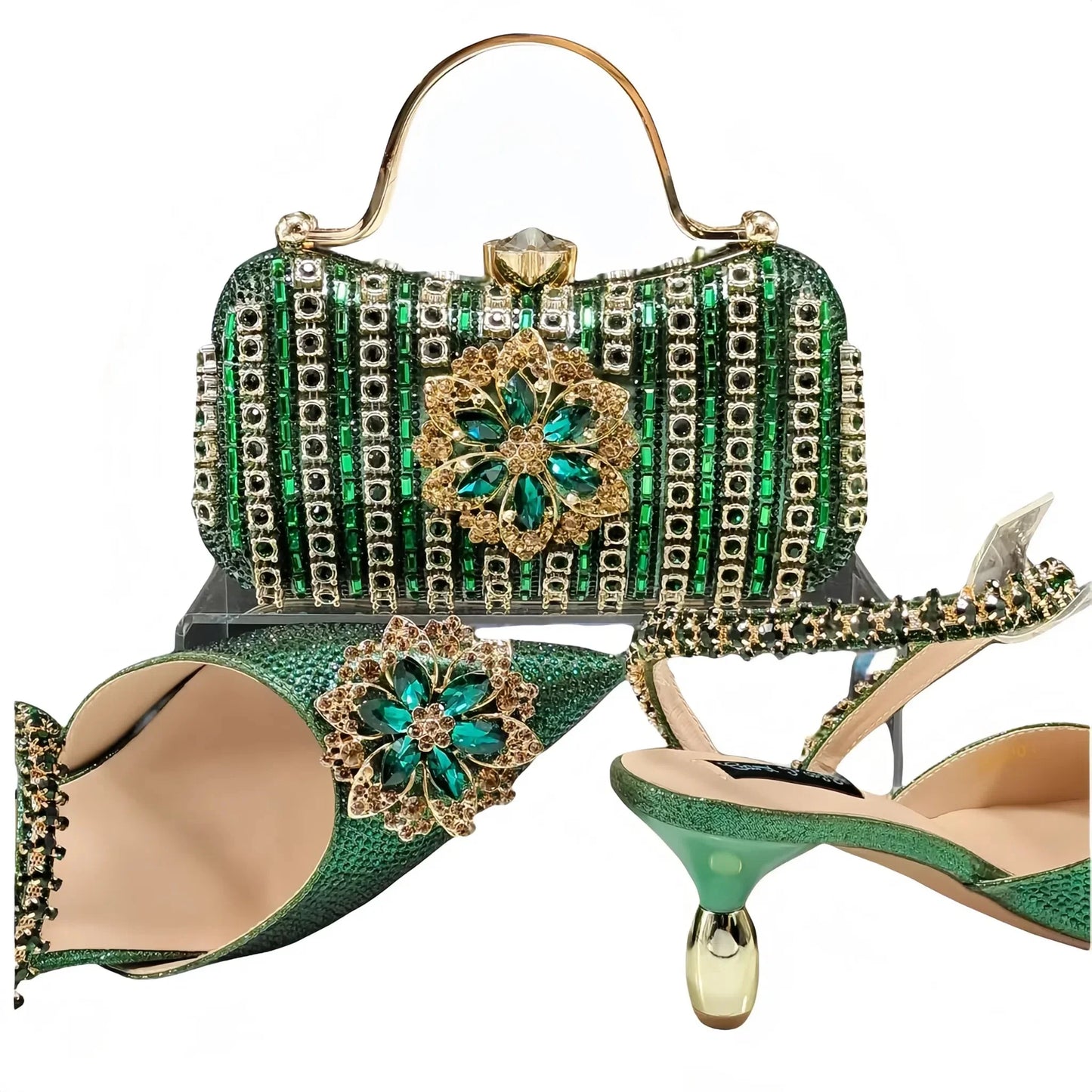 Lastest Italian Ladies Shoes with Matching Bag Set HKK1-6