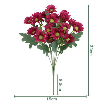 SunsetBloom Everlasting Outdoor Mums – Lifelike Artificial Flowers for Garden & Patio Decor