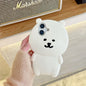 Soft Silicone Cartoon Cute White Bear Shockproof Phone Case