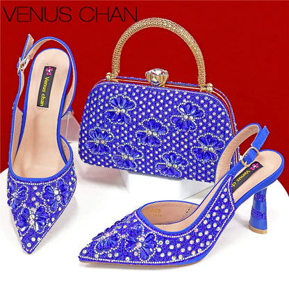 Luxury Handmade Flowers Shoes and Clutch for Women