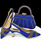 Women's Shoes and Bag Set with Rhinestone