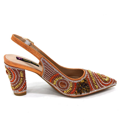 Popularity Italian Design Luxury Women's Pointed Shoes And Bag Set