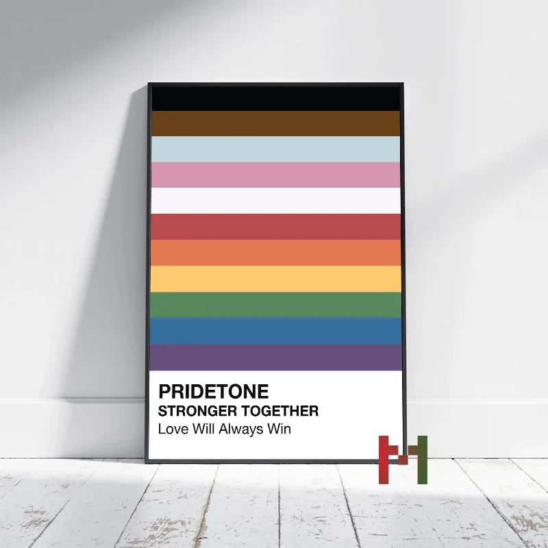 Abstract Pride Art Canvas Print Wall Decor LGBT Home Art