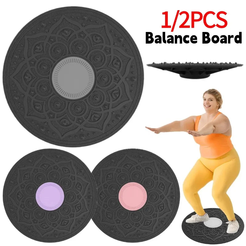 1/2Pcs Yoga Balance Board Fitness Training Pedal Non-slip Fitness Equipment For Sensory Rehabilitation Full Body Exercise Board