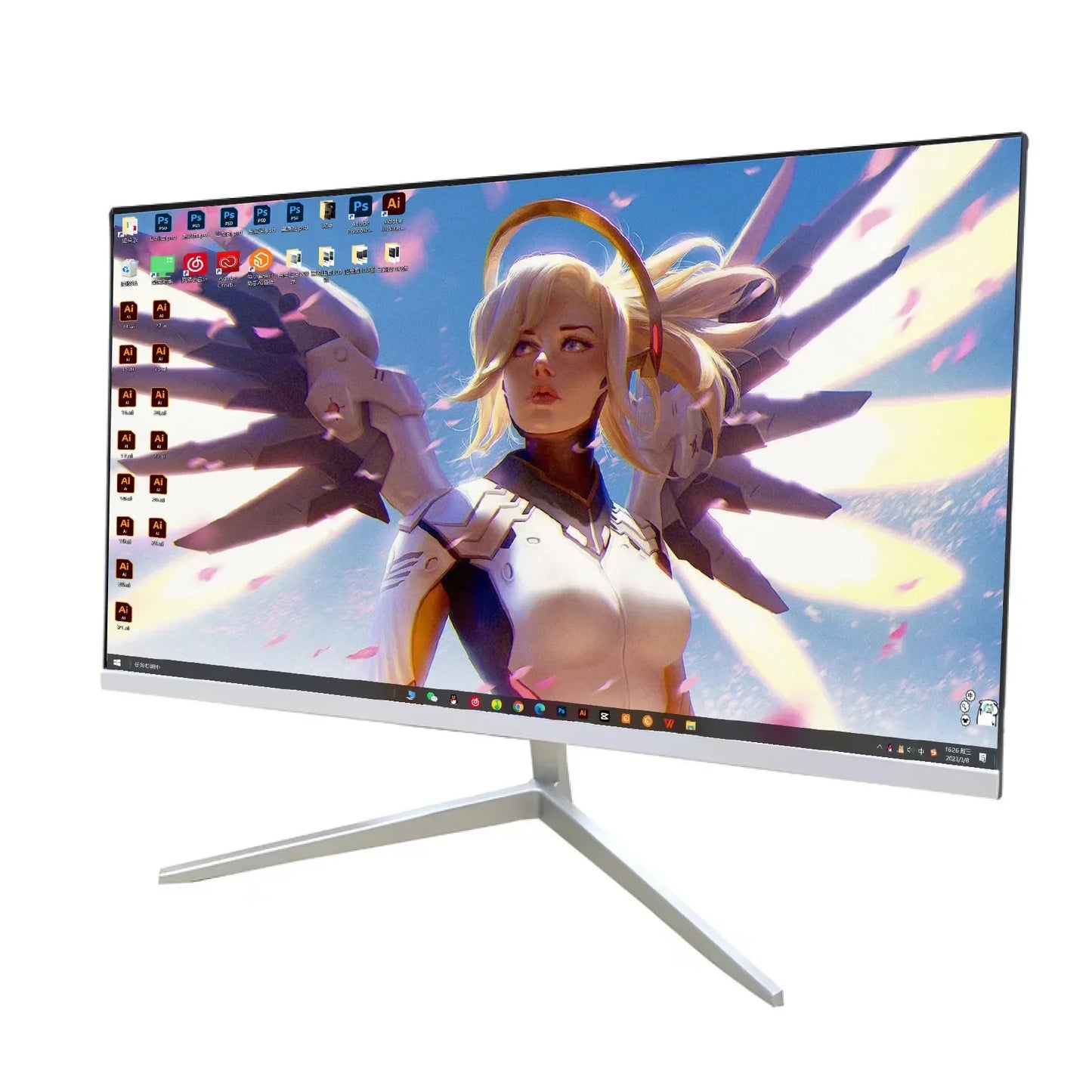 Ultralight Gaming Mouse or 24 Inch Curved Monitor, FHD(1920×1080p) 75HZ Computer Monitors, 178° Wide Viewing Angle PC Monitor