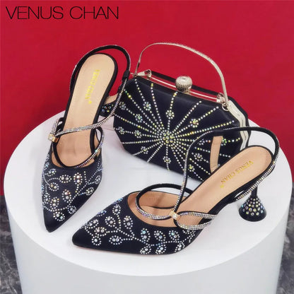Italian Design Elegant Pumps with Shoes and Bags Matching Set