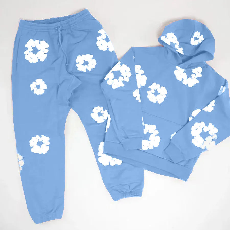 DENIM TEARS Foam Cotton Printed Hoodie