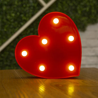 Decorative Letters Alphabet Letter LED Lights Luminous Number Lamp Night Light Wedding Proposal Party Baby Bedroom Decoration