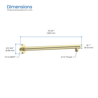 Halo 16" Wall Mounted Shower Arm