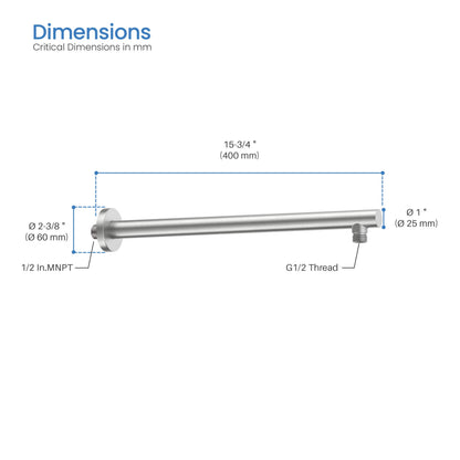 Halo 16" Wall Mounted Shower Arm
