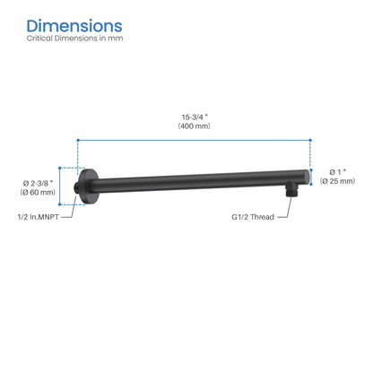 Halo 16" Wall Mounted Shower Arm