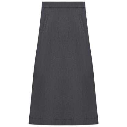 Long Denim Skirt With Pockets