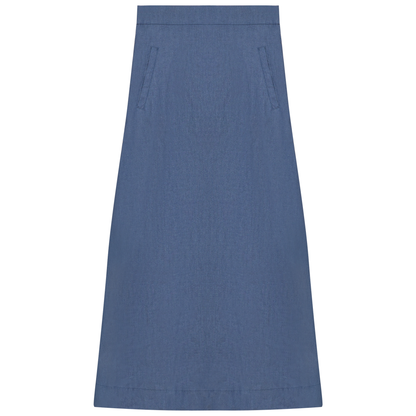 Long Denim Skirt With Pockets