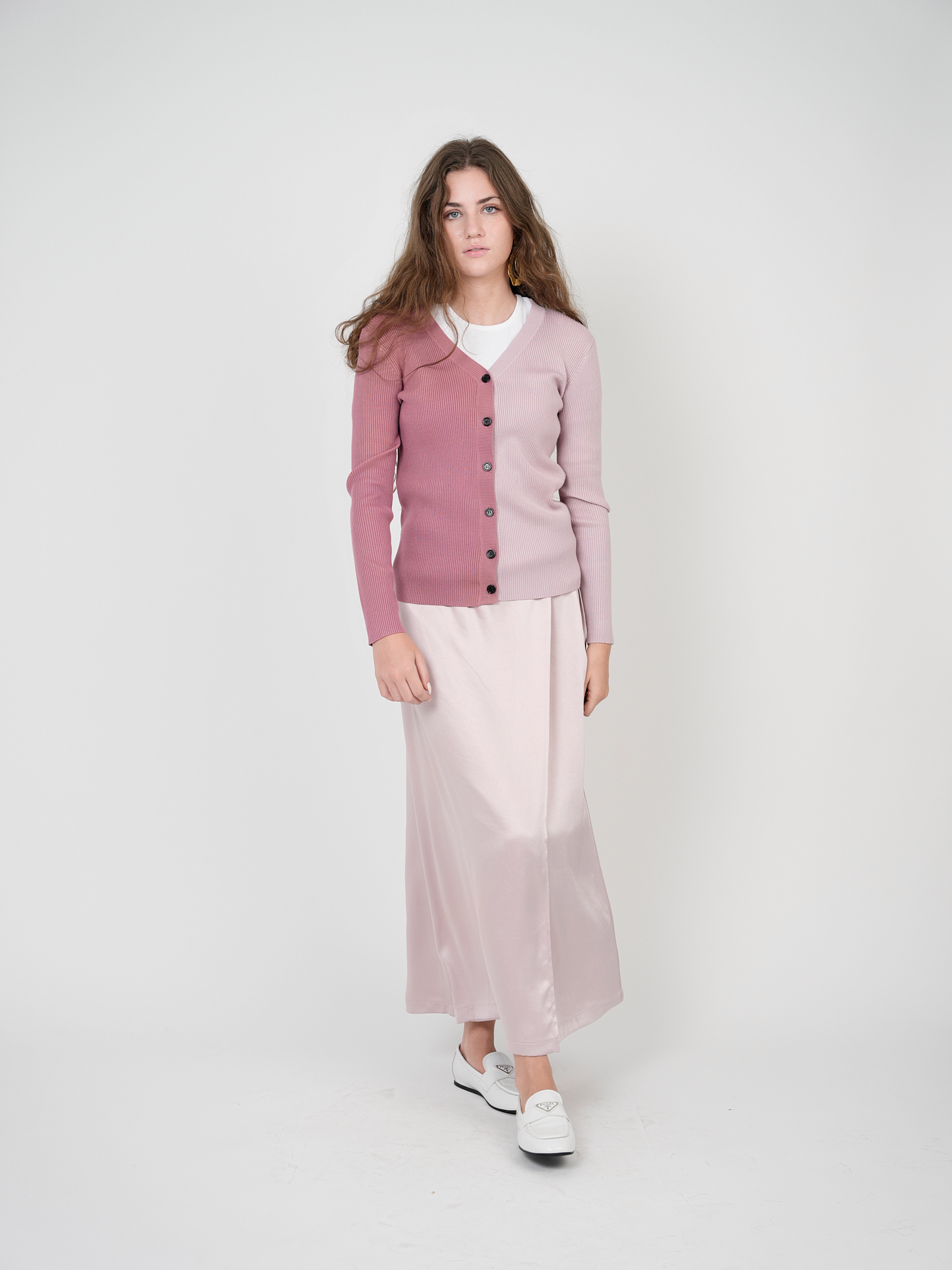 Contrast Ribbed Cardigan