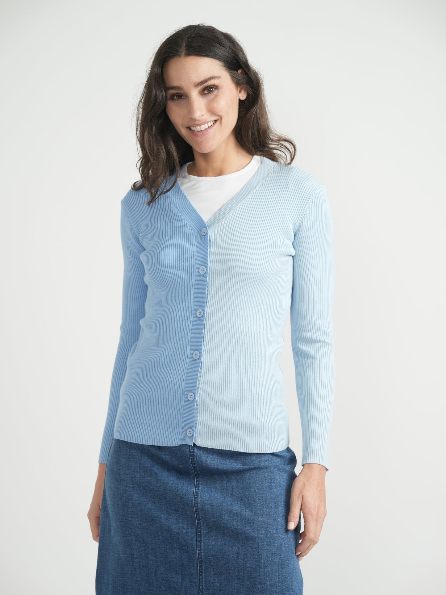 Contrast Ribbed Cardigan